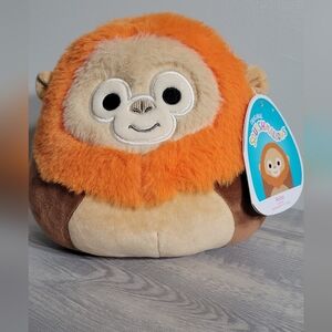 Kellytoy 8” Robb The Orangutan Monkey Squishmallows Plush Animal Orange Safari